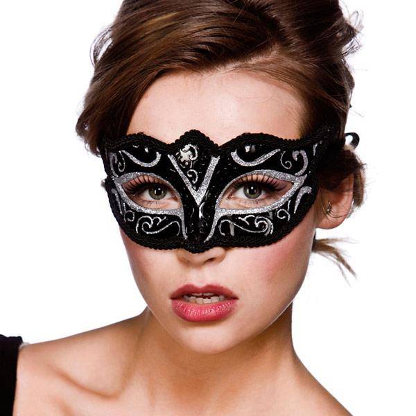 Wicked Costumes Oogmasker Florence zwart