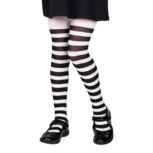 Wicked Costumes Panty kind Mila zwart wit gestreept