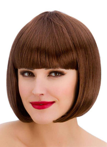 Wicked Costumes Pruik Diva boblijn bruin