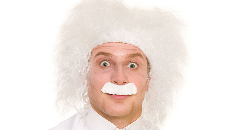 Wicked Costumes Pruik gekke professorGuy met snor