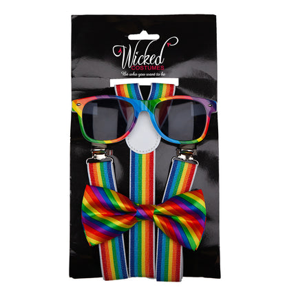 Wicked Costumes Regenboog verkleed set volwassenen