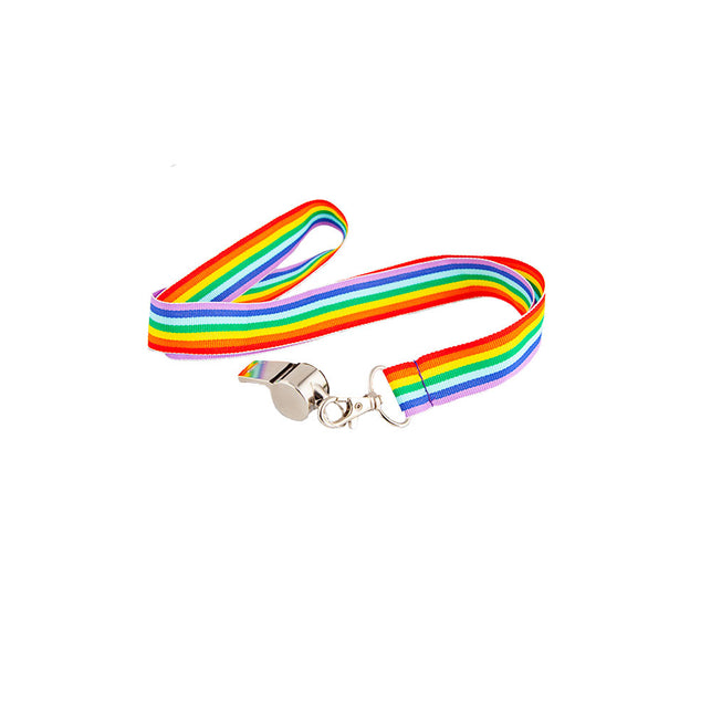 Wicked Costumes Regenboogkoord met fluitje