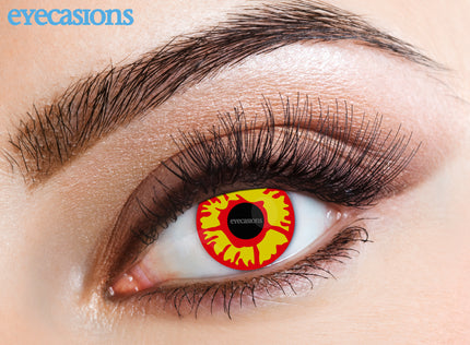 Wicked Costumes Rood gele een dag lenzen vlammetje