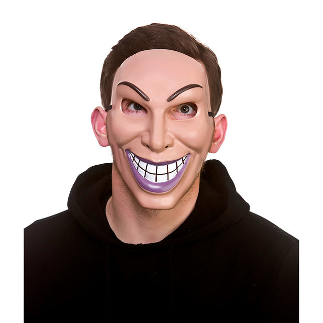 Wicked Costumes Rover masker met paarse lippen plastic