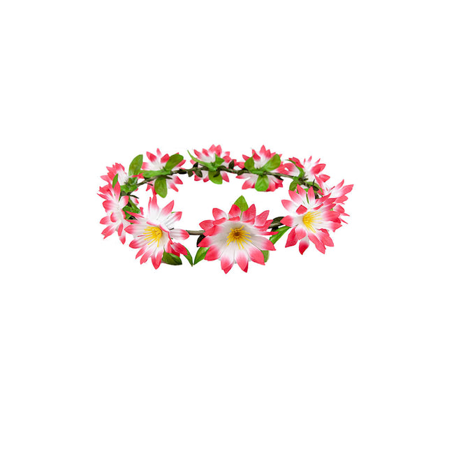 Wicked Costumes Roze bloemen hoofdband