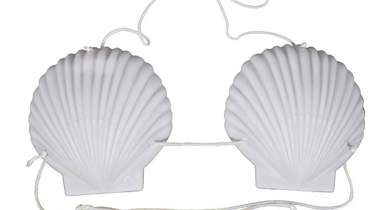 Wicked Costumes Schelpen BH wit 15cm