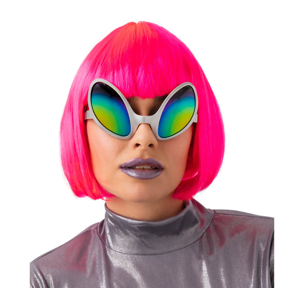 Wicked Costumes Space bril alien zilver