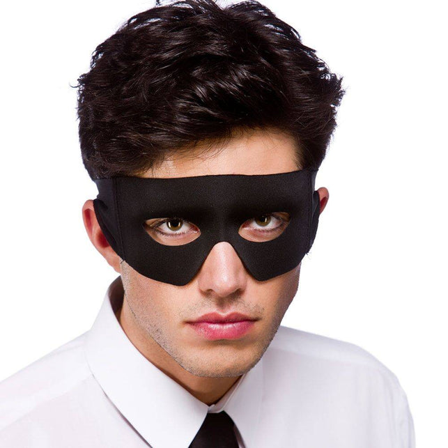 Wicked Costumes Super helden masker of bandiet oogmasker zwart