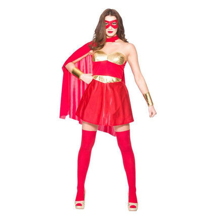 Wicked Costumes Super sexy Hero jurkje in rood goud