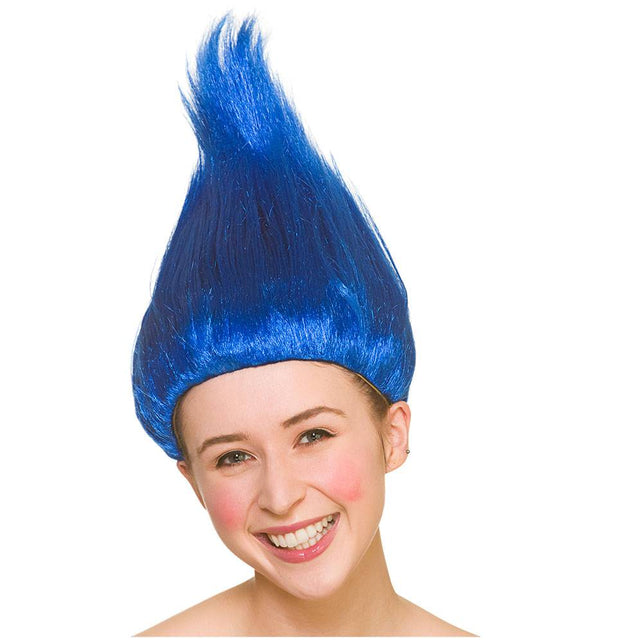 Wicked Costumes Trol pruik blauw