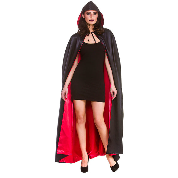 Wicked Costumes Vampieren cape met muts super de luxe 140cm