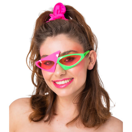 Wicked Costumes Zig Zag neon bril jaren 80