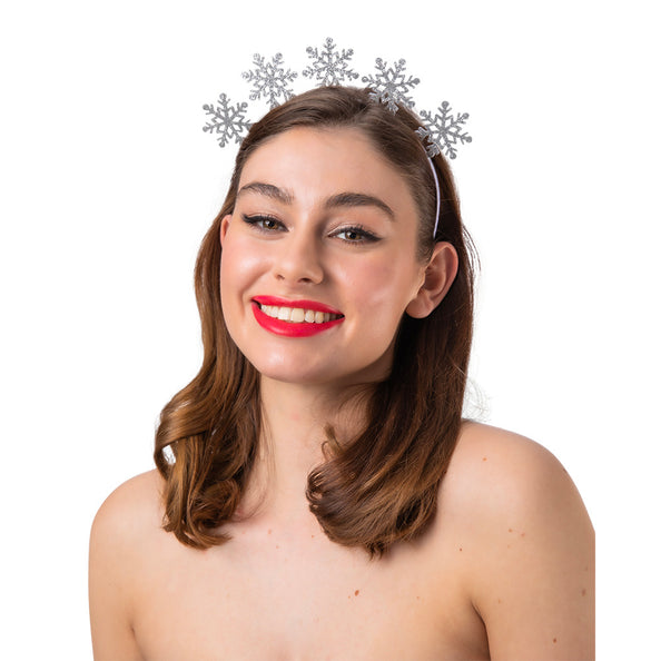 Wicked Costumes Zilver sneeuwvlokjes diadeem
