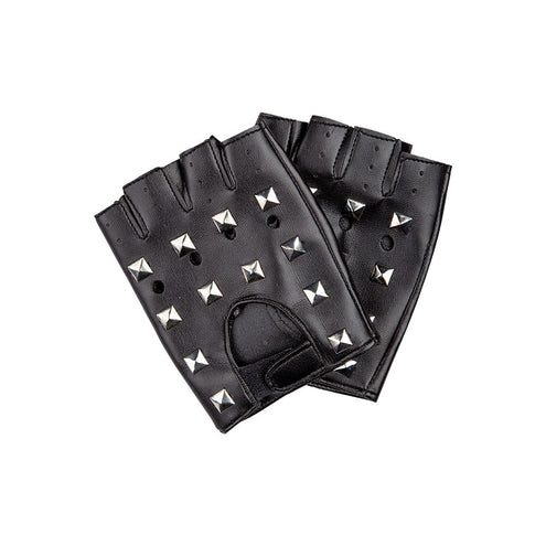 Wicked Costumes Zwarte biker handschoenen met studs