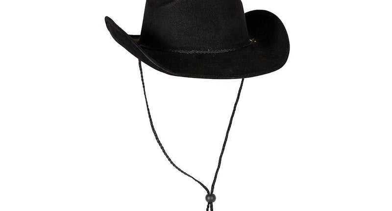 Wicked Costumes Zwarte cowboy hoed nep suede