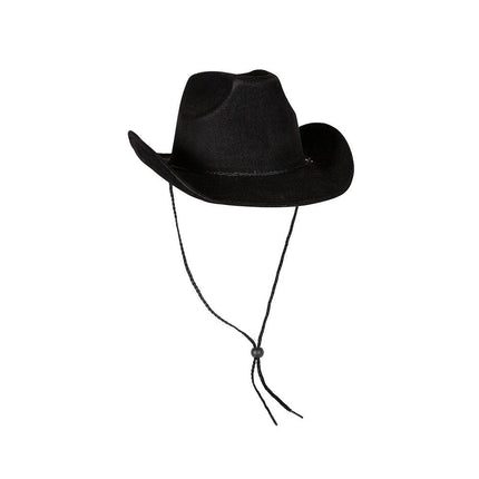 Wicked Costumes Zwarte cowboy hoed nep suede