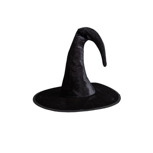 Wicked Costumes Zwarte heksenhoed met krul
