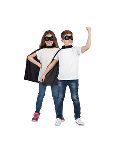 Wicked Costumes Zwarte Superhelden cape kind