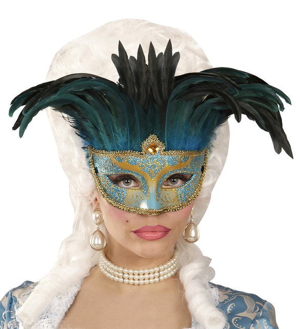 Widmann SRL Blauwe oogmaskers
