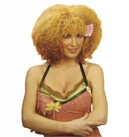 Widmann SRL Krulpruik Beyonce met bloem blond