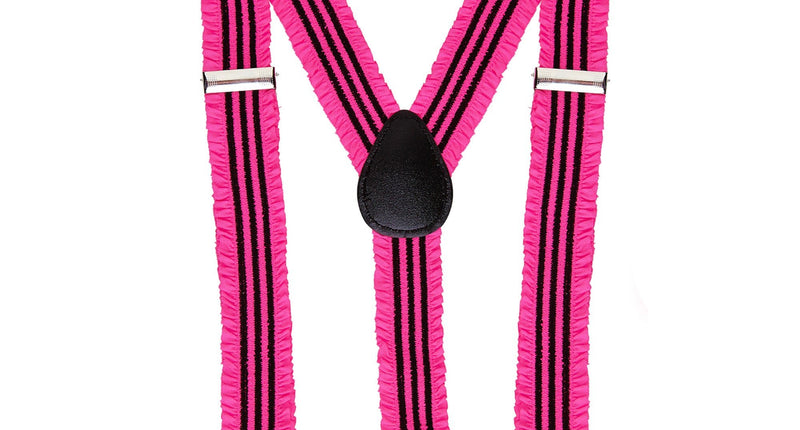 Widmann SRL Neon roze bretels met ruche