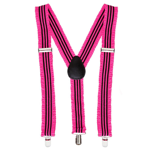 Widmann SRL Neon roze bretels met ruche