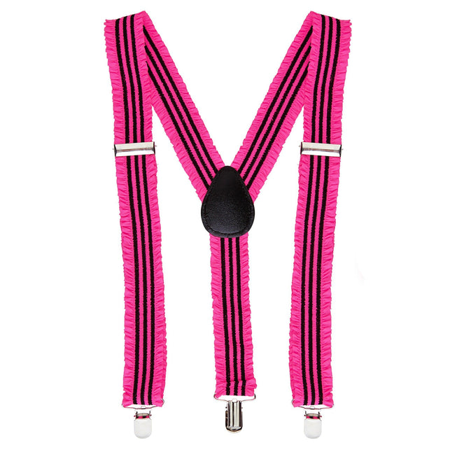 Widmann SRL Neon roze bretels met ruche