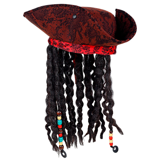 Widmann SRL Piraten hoed met bandana en dreadlocks